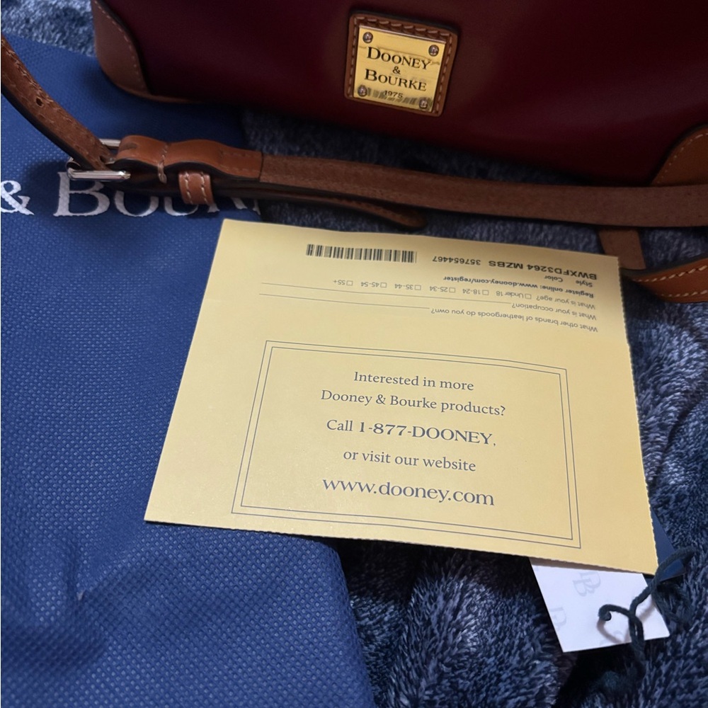 Dooney & Bourke mulberry and Tan Crossbody Bag - Picture 10 of 13